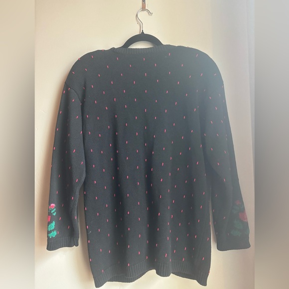 Vintage Charter Club Floral Rose Cardigan Cottagecore Granny Chic Coquette - Picture 3 of 3